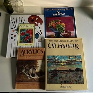 Lot of 4 books on Oil & Acrylic painting